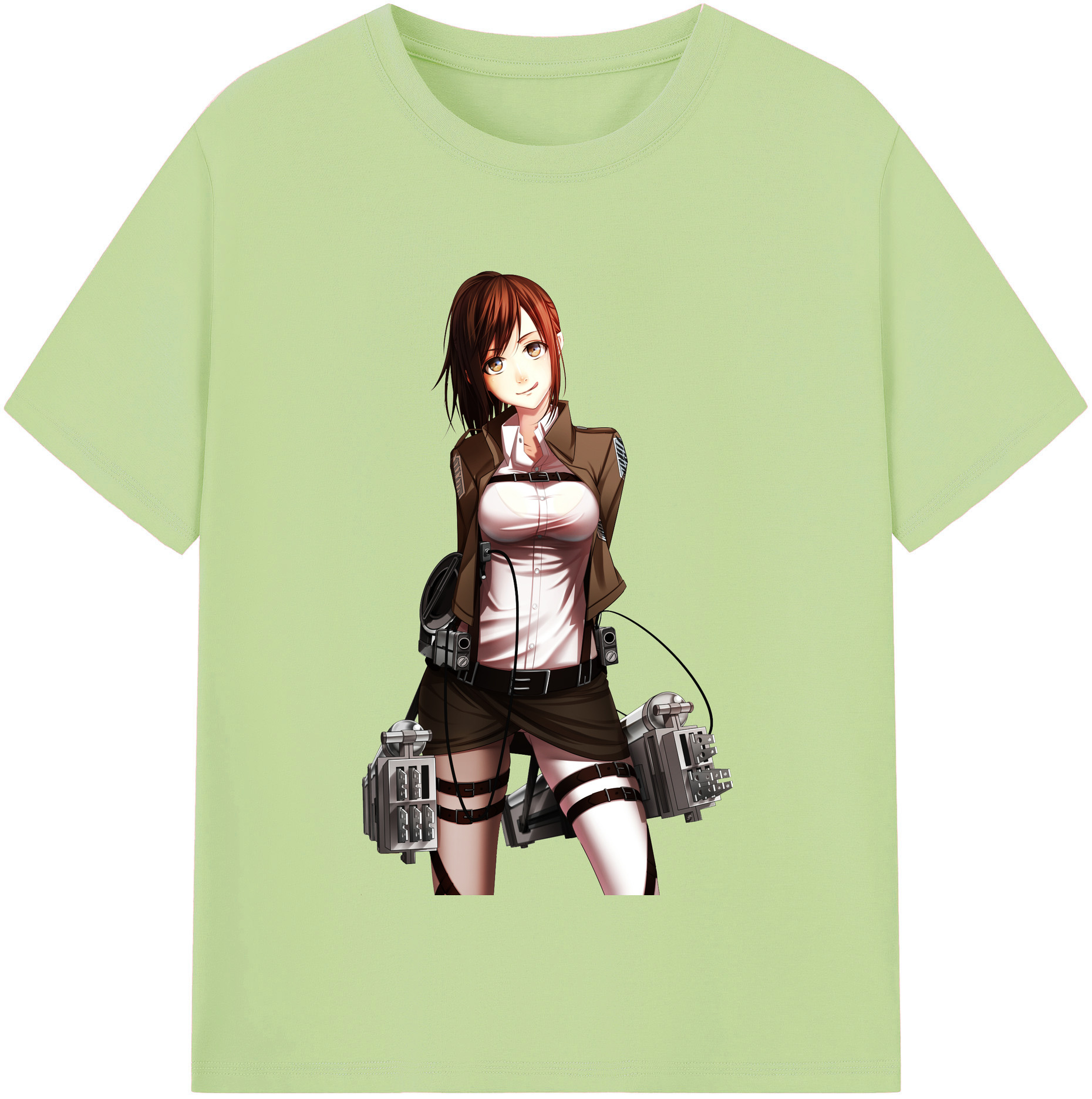 （画像用） 進撃の巨人 サシャ·ブラウス Attack on Titan Sasha Blaus 綿100％半袖Tシャツ（フロントプリント）
